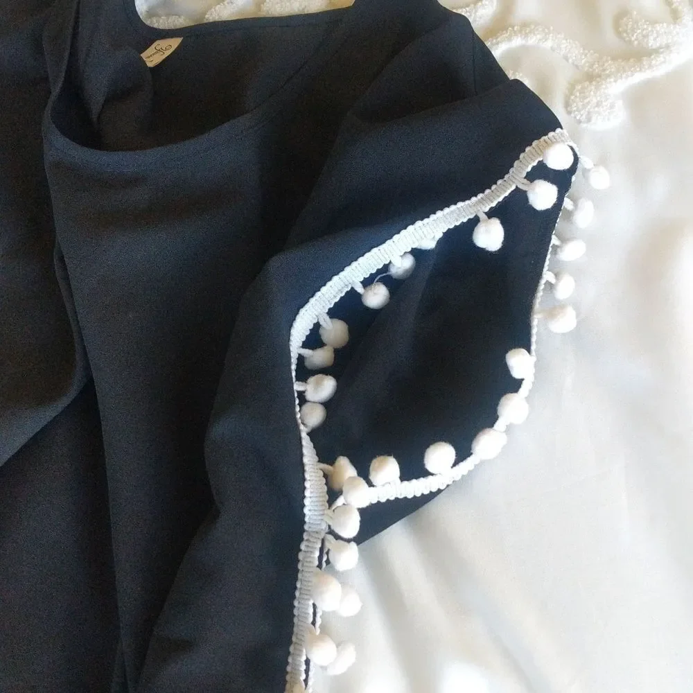 Black and White Lightweight Swimsuit Cover Up